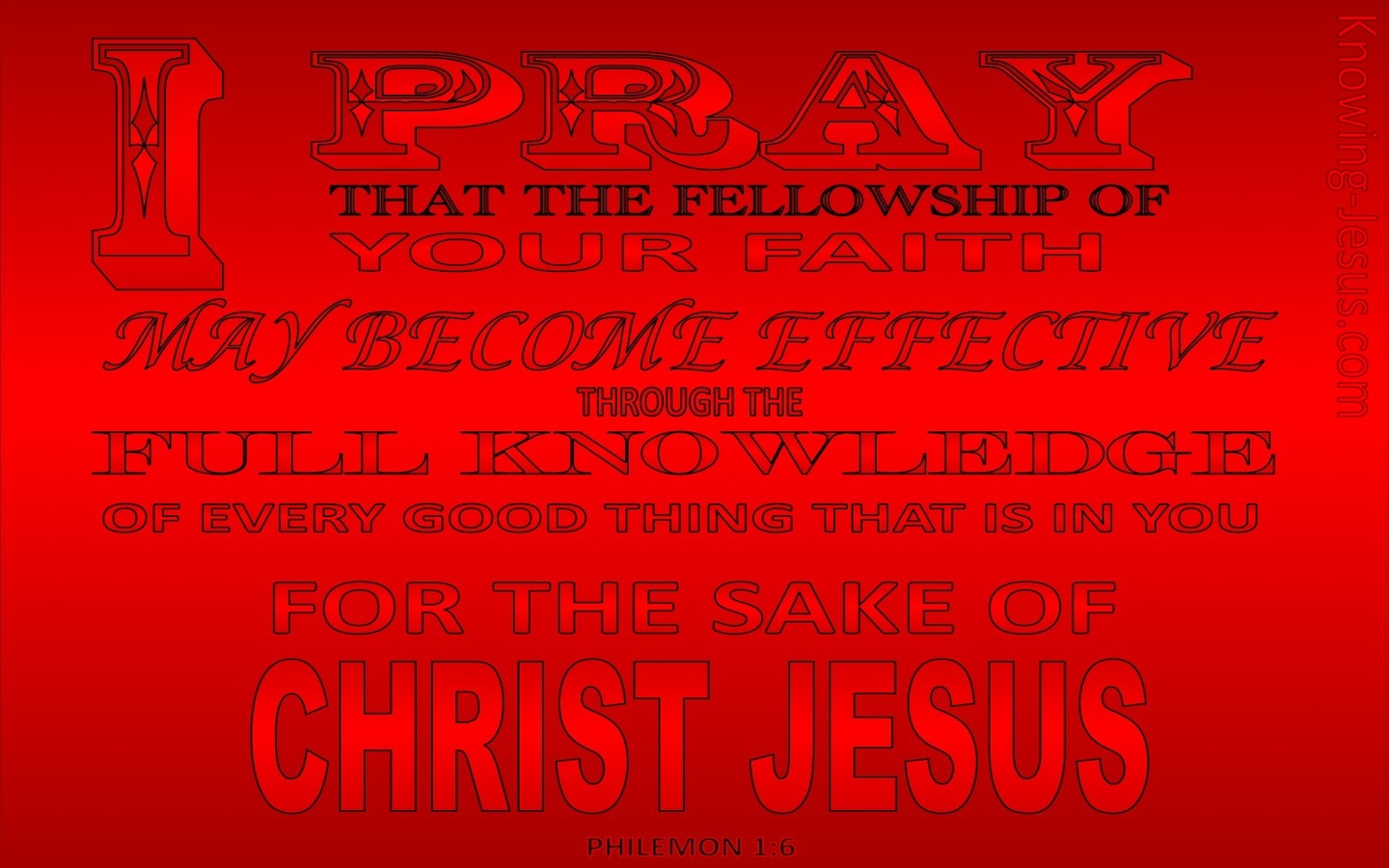 Philemon 1:6 I Pray That Your Faith May Be Effective (red)